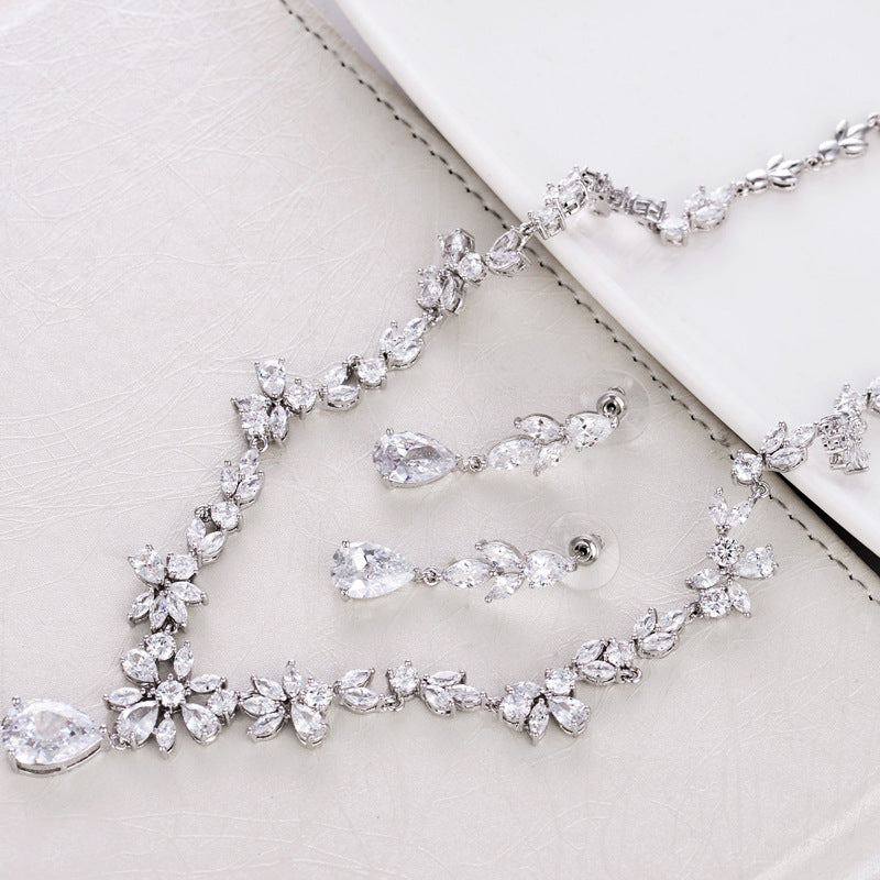 Stunning Flower Drop Jewelry Set