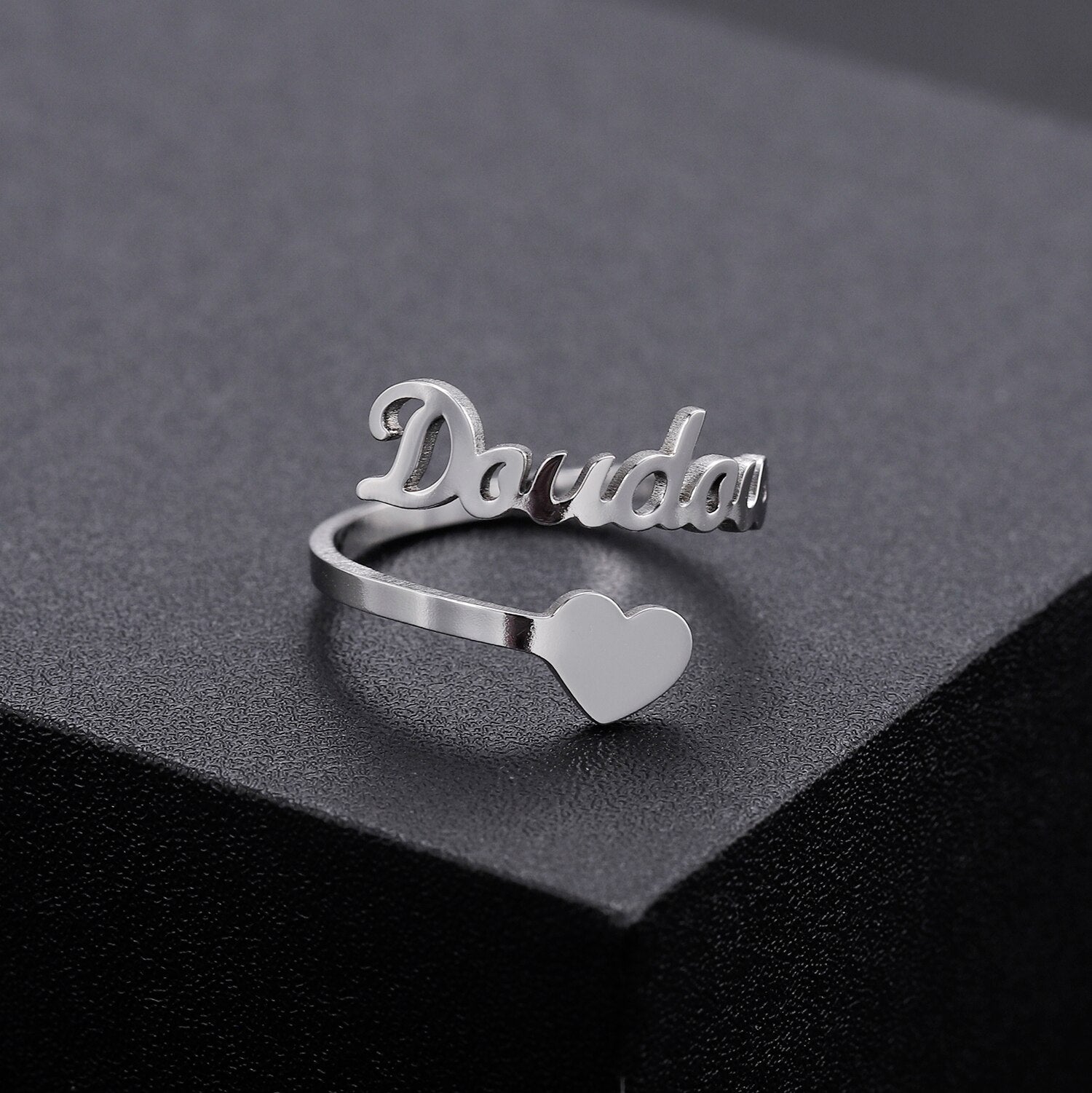 Heart Name Ring