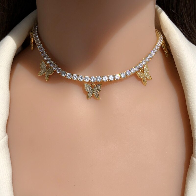 Sparkling Butterfly Choker