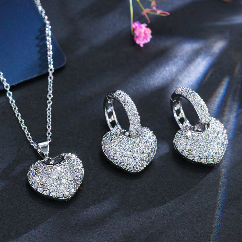 Leira Heart Pendant Jewelry Set