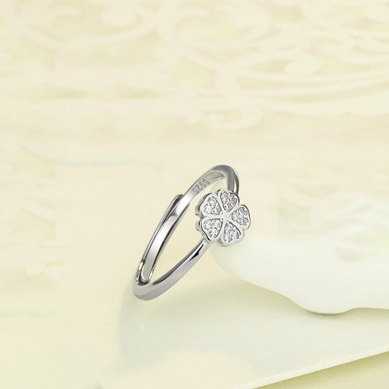 Four Heart Clover Ring