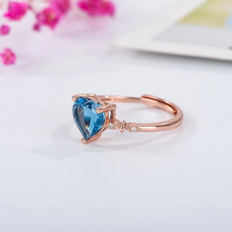 Blue Heart Ring