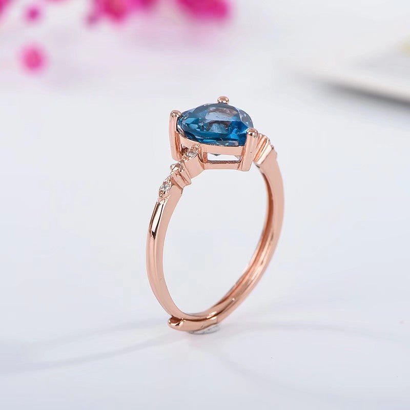 Blue Heart Ring