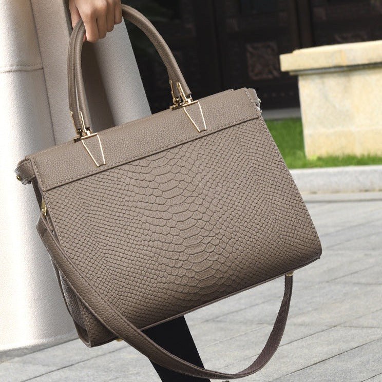 Stacy Snake Pattern Tote Bag