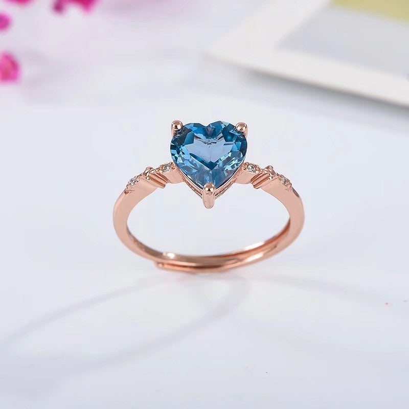 Blue Heart Ring