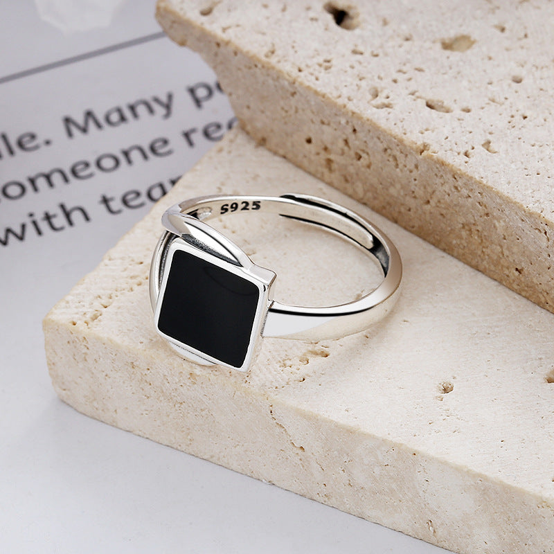 Black Onyx Minimalist Ring