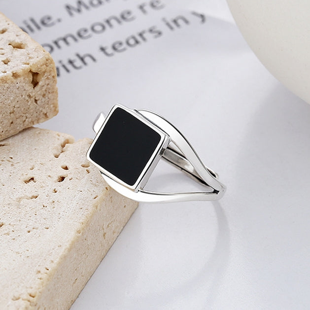 Black Onyx Minimalist Ring