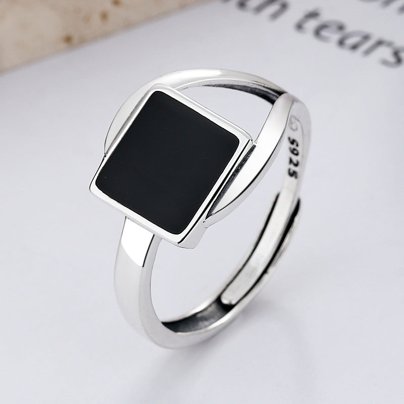 Black Onyx Minimalist Ring