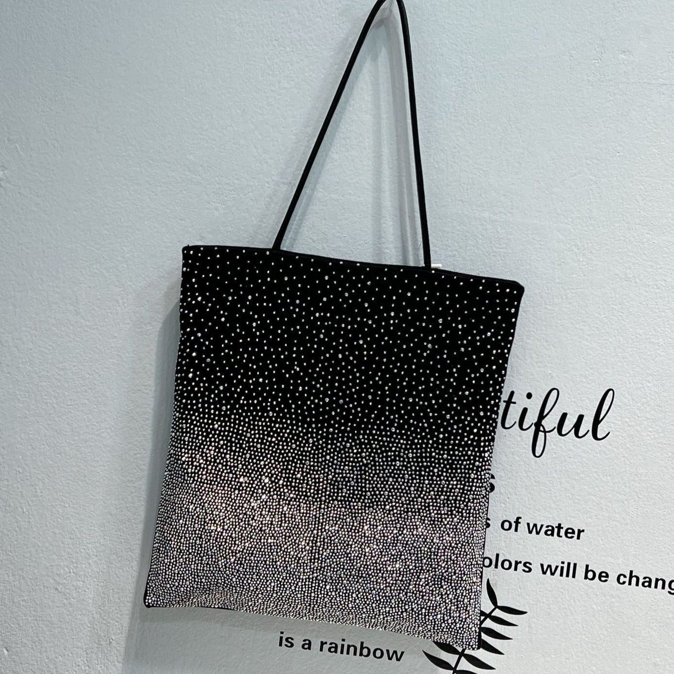 Karen Gradient Rhinestones Tote Bag