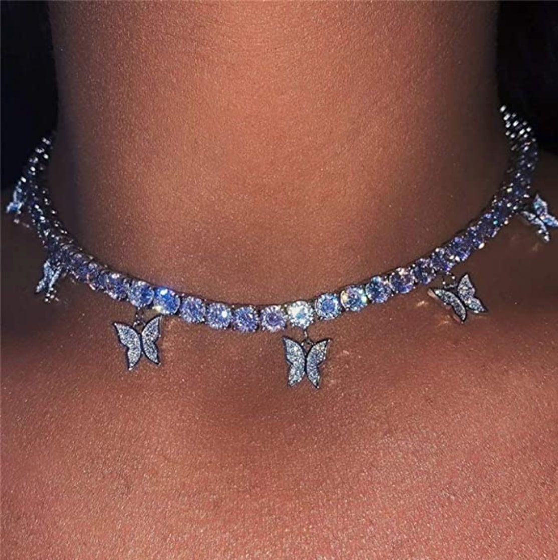 Sparkling Butterfly Choker