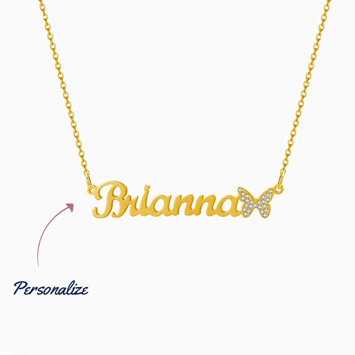 Butterfly Name Necklace