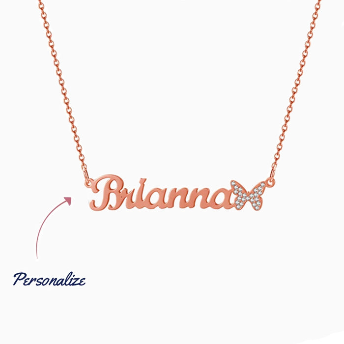 Butterfly Name Necklace