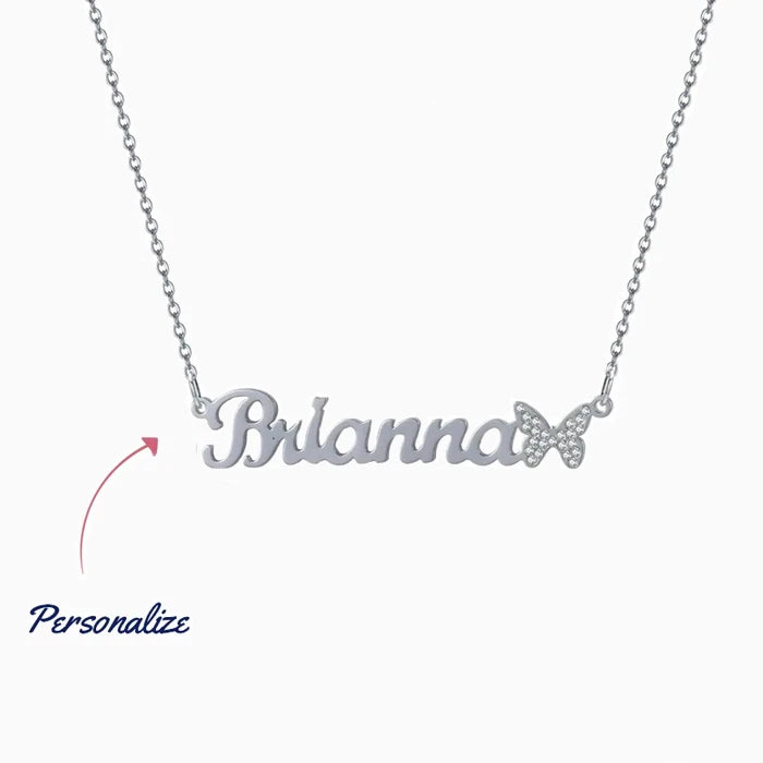 Butterfly Name Necklace