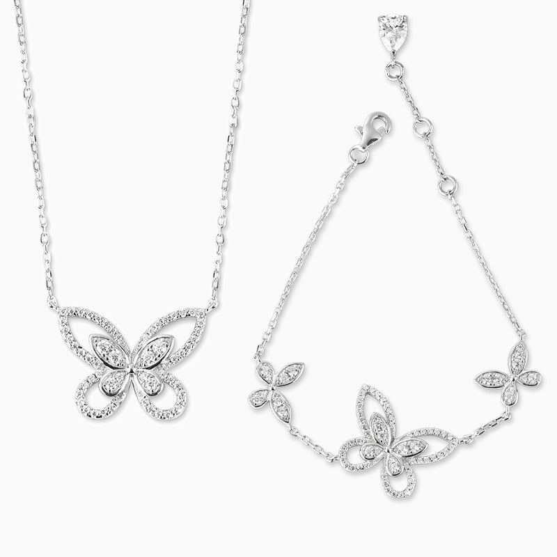 Dainty Butterfly Jewelry Set