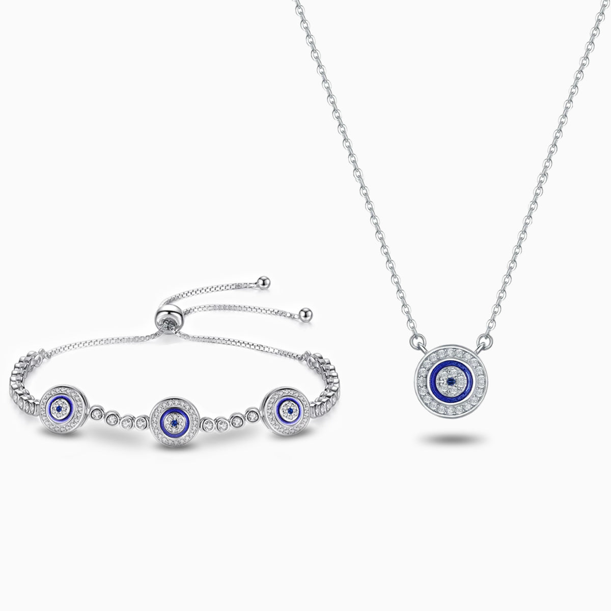 Dazzling Symbolic Evil Eye Jewelry Set