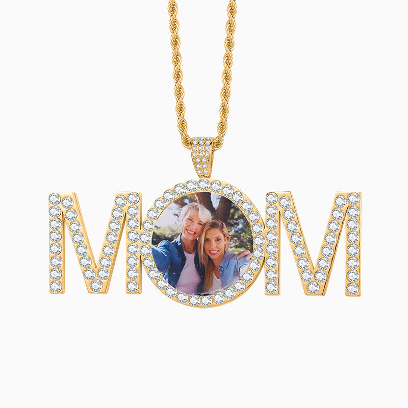 Sparkling Mom Photo Necklace