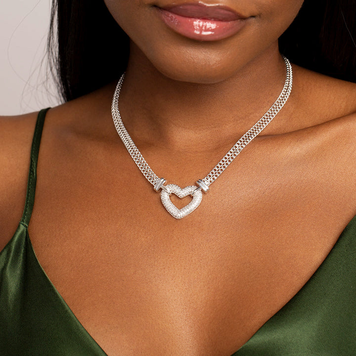 Paris Heart Pendant Jewelry Set