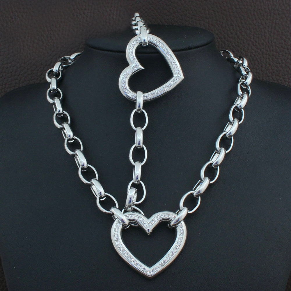 Ronda Heart Pendant Jewelry Set