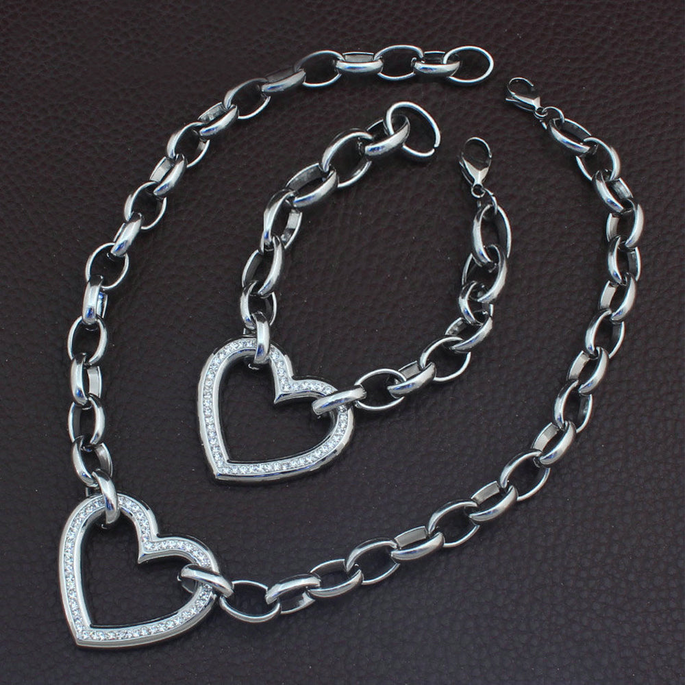 Ronda Heart Pendant Jewelry Set