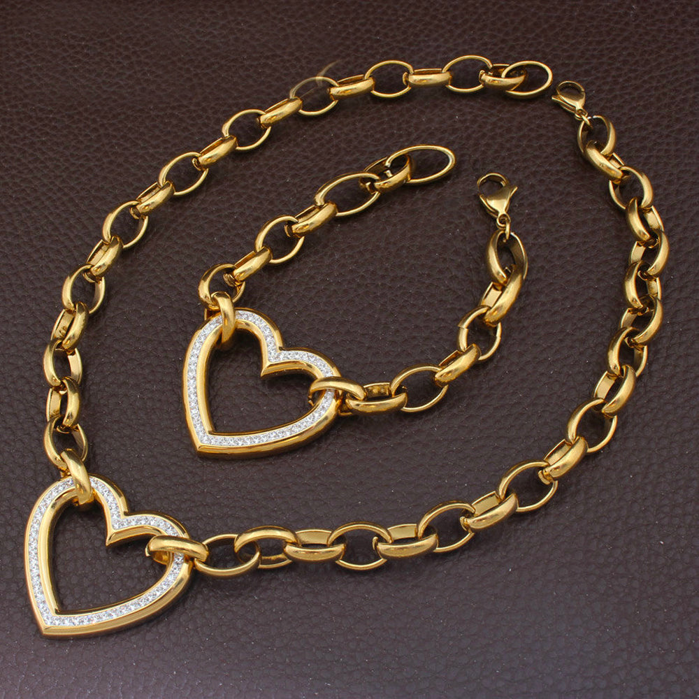 Ronda Heart Pendant Jewelry Set