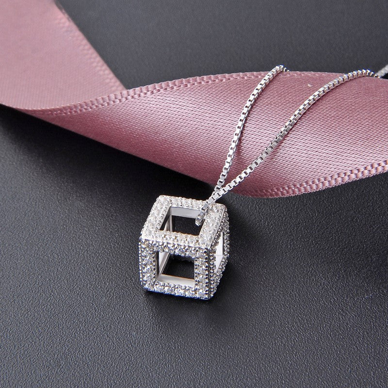 Hollow Cube Necklace