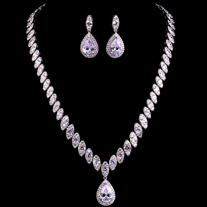Dainty Droplet Gemstone Jewelry Set