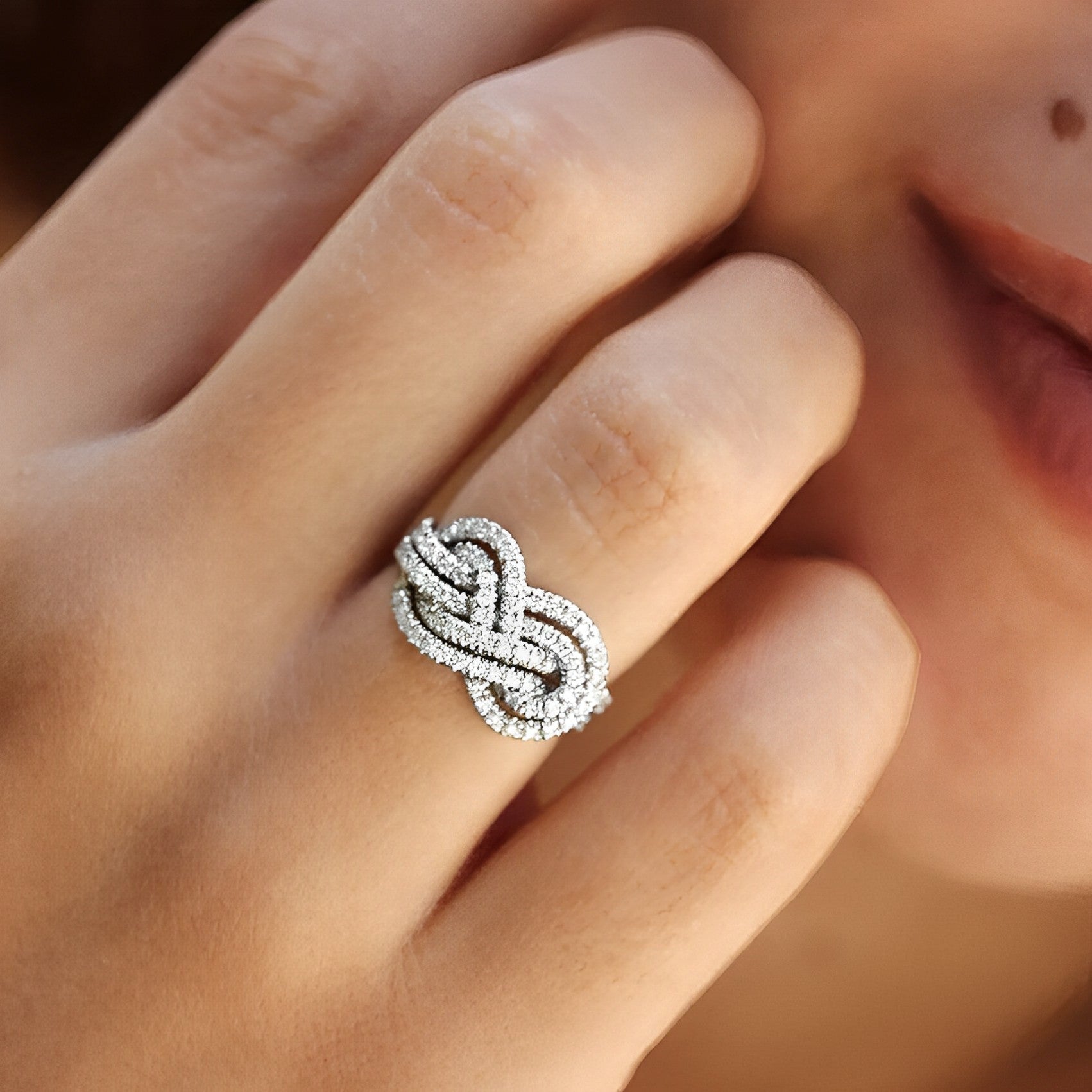 Alexandra Infinity Knot Ring