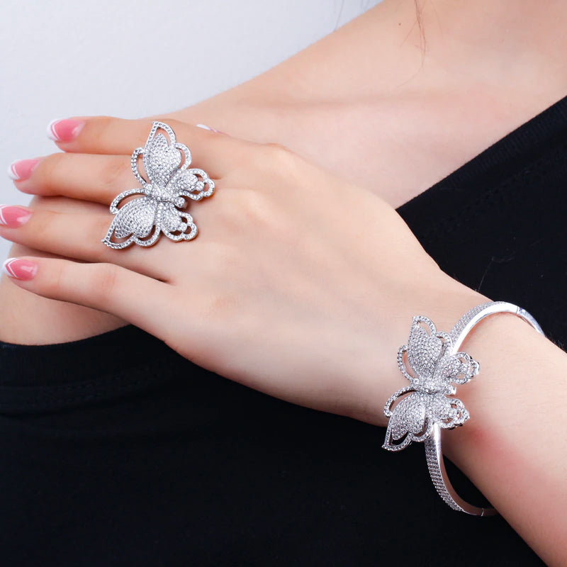 Glistening Butterfly Jewelry Set