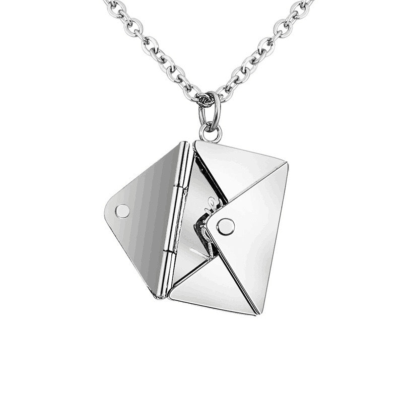 Personalized Envelope Locket Necklace