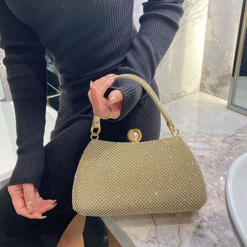 Vintage Rhinestones Glitter Handbag