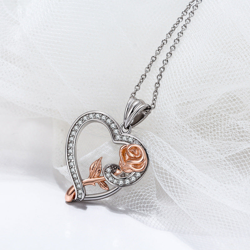 Exclusive Heart Rose Necklace
