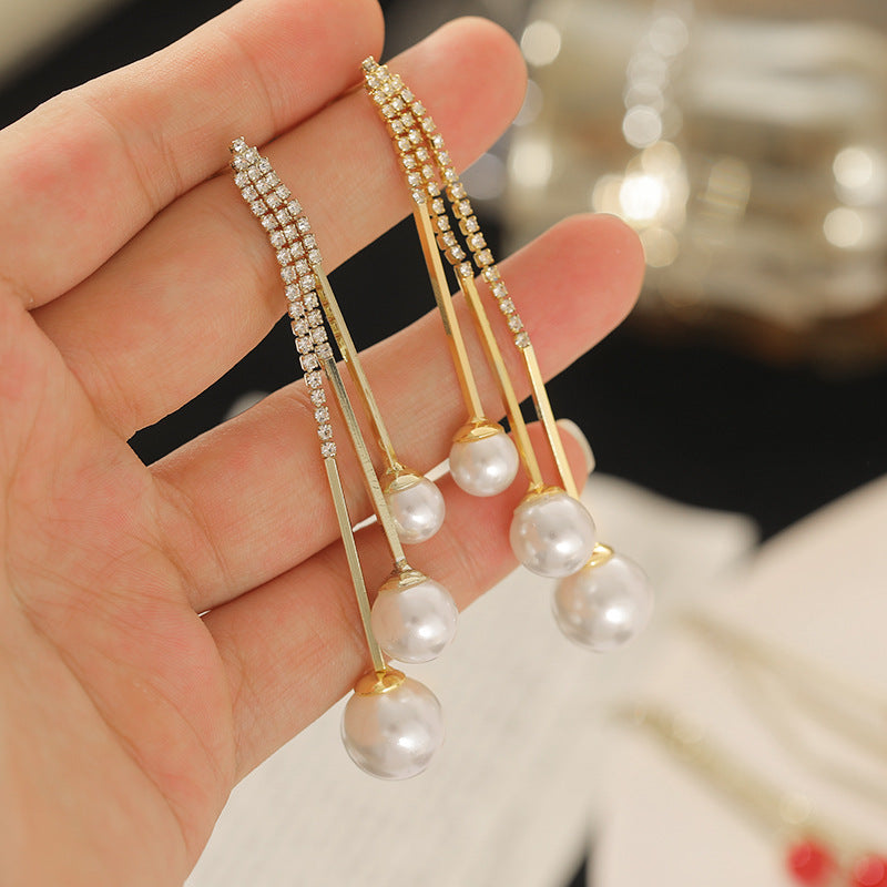 Lustrous Pearl Cluster Earrings