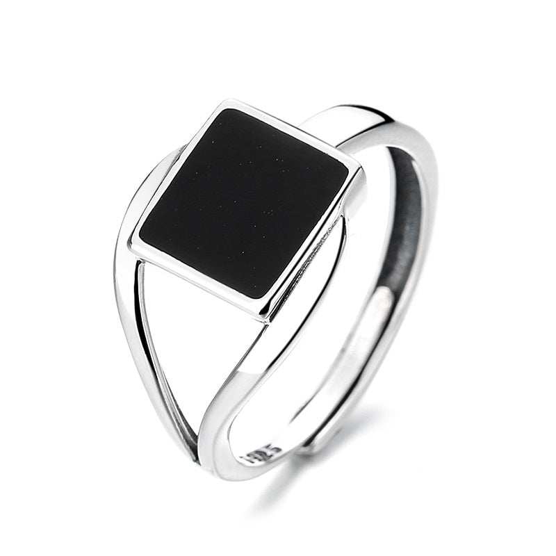 Black Onyx Minimalist Ring