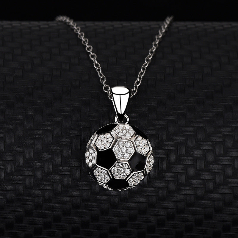 Shimmering Soccer Ball Necklace