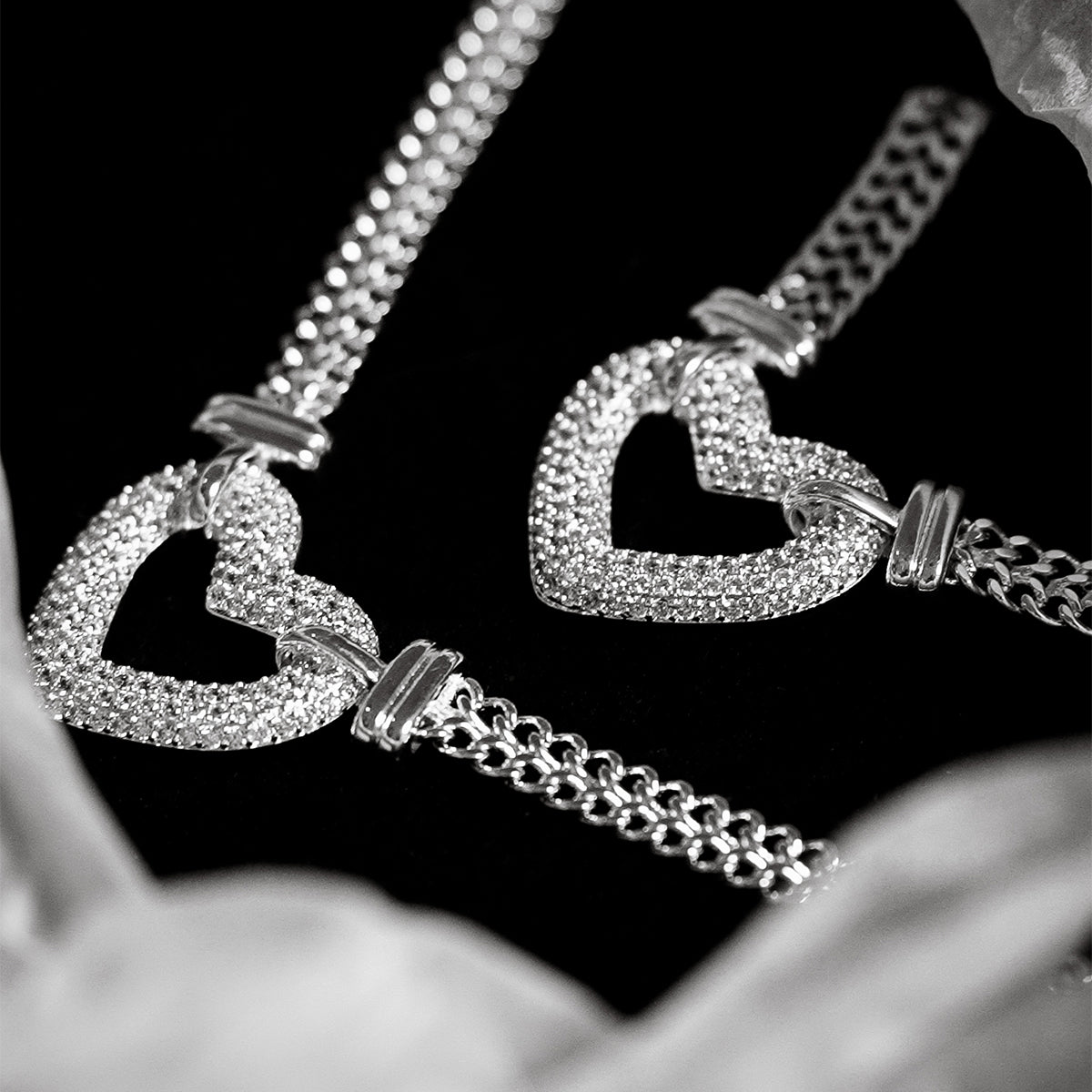 Paris Heart Pendant Jewelry Set