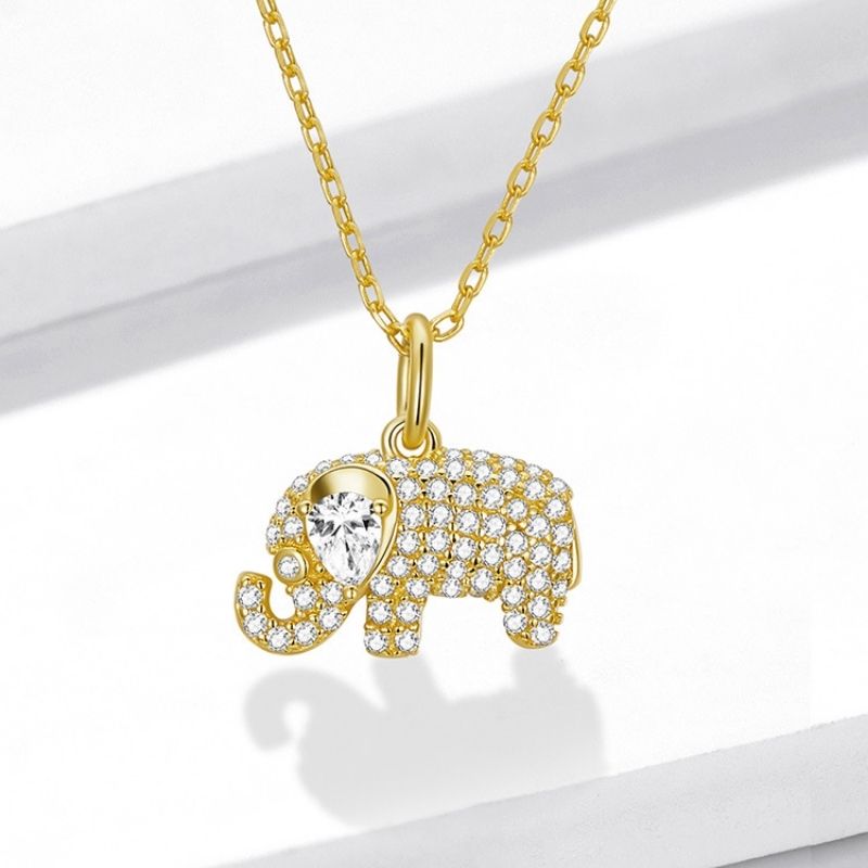 Glistening Elephant Necklace