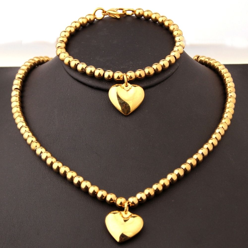 Vennis Heart Pendant Jewelry Set
