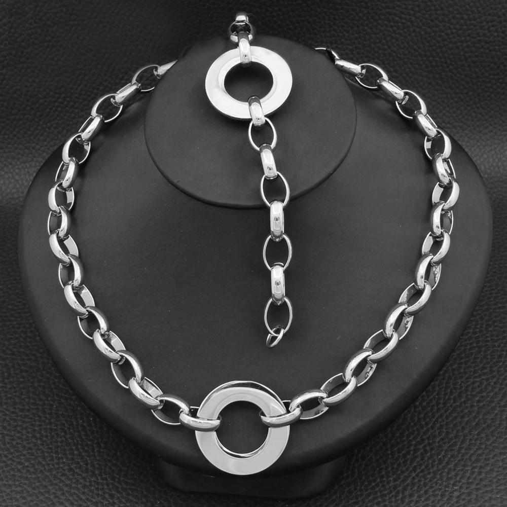 Vintage Circle Pendant Jewelry Set