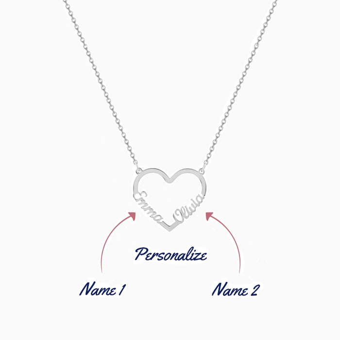 Forever Love 2 Name Necklace