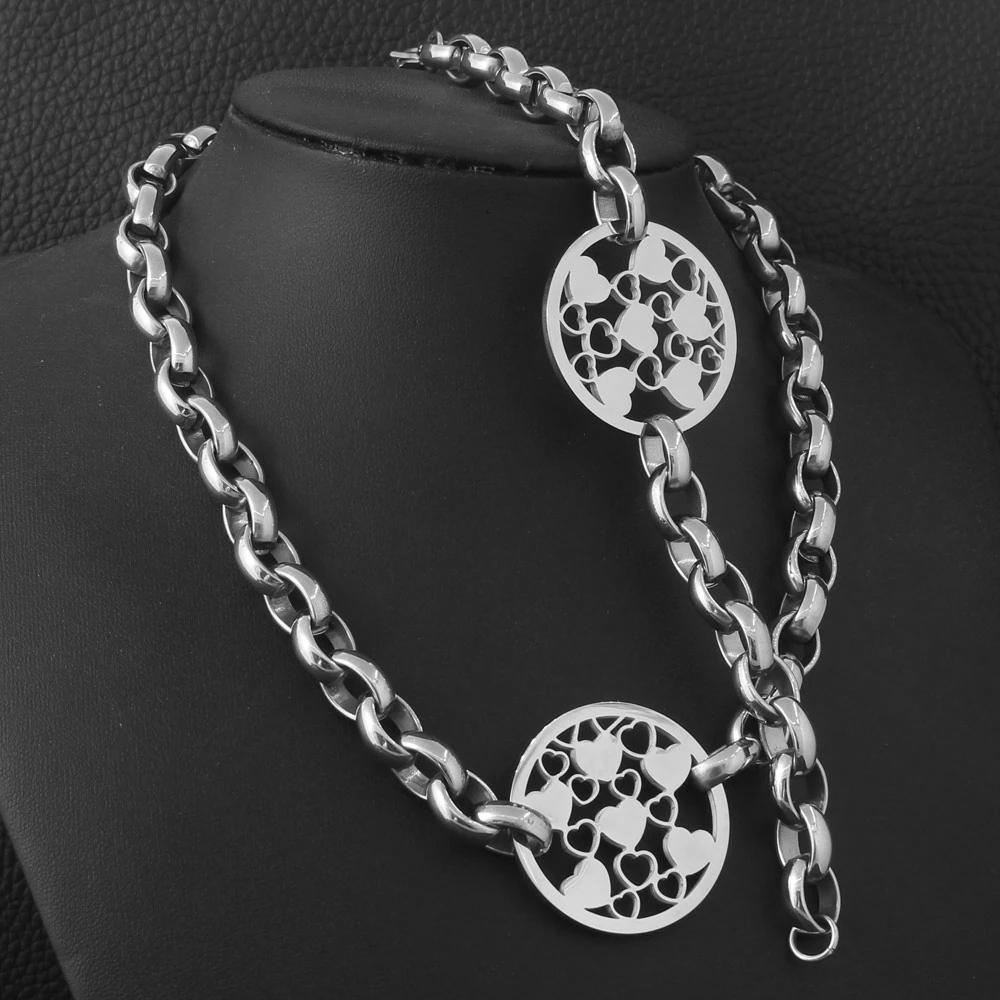 Classic Hearts In Circle Jewelry Set