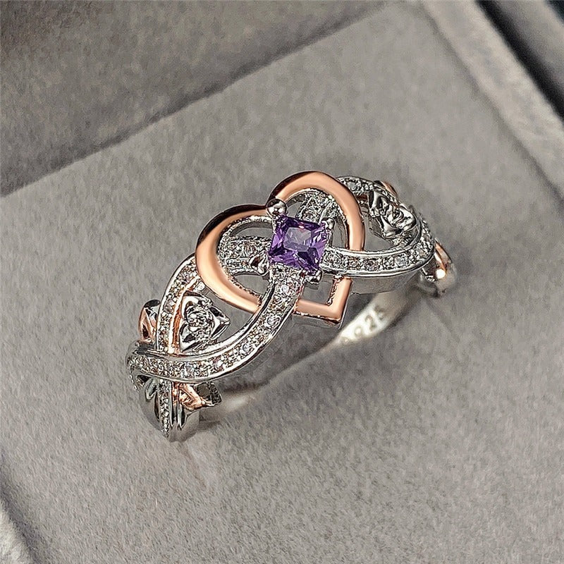 Romantic Women's Heart Ring