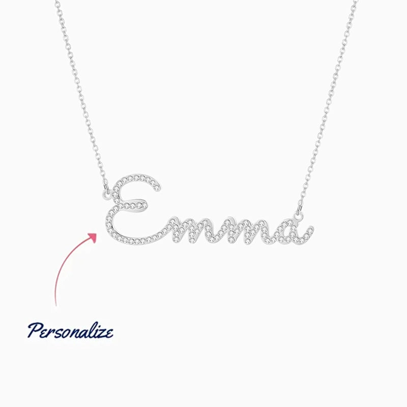 Sparkling Classic Name Necklace