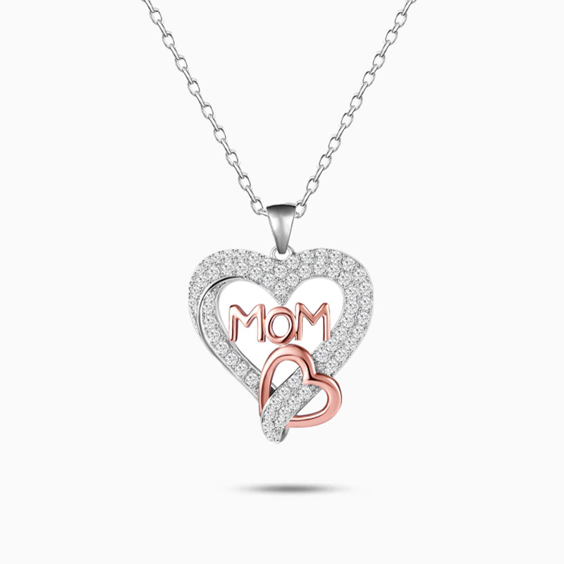 Mother's Brilliant Heart Necklace