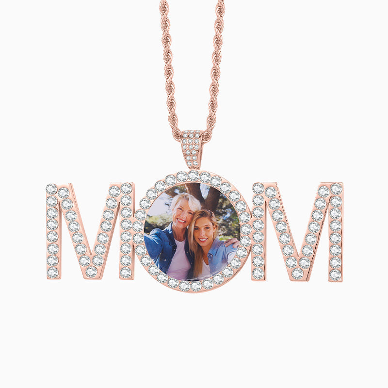 Sparkling Mom Photo Necklace