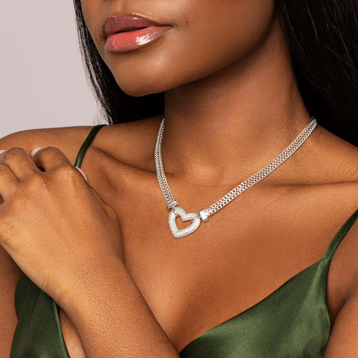 Paris Heart Pendant Necklace
