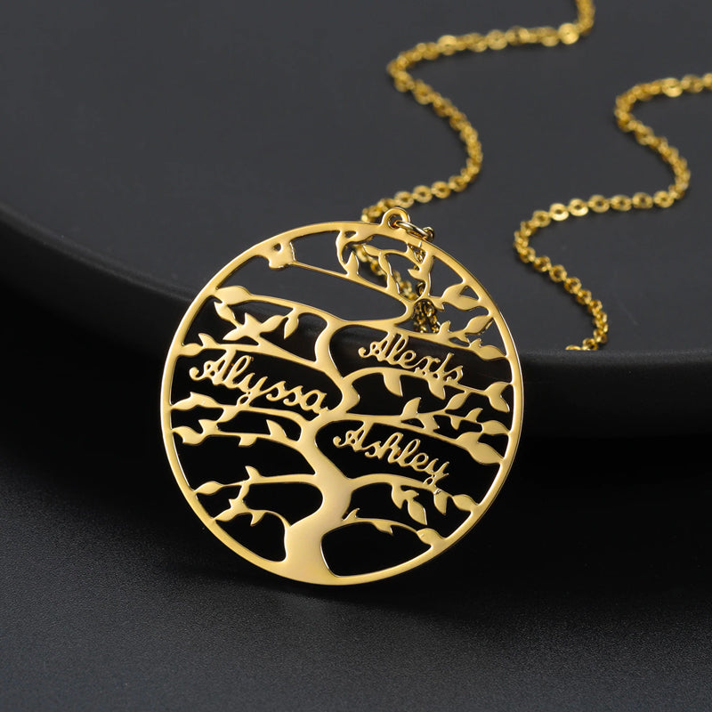 Family Tree Name Necklace