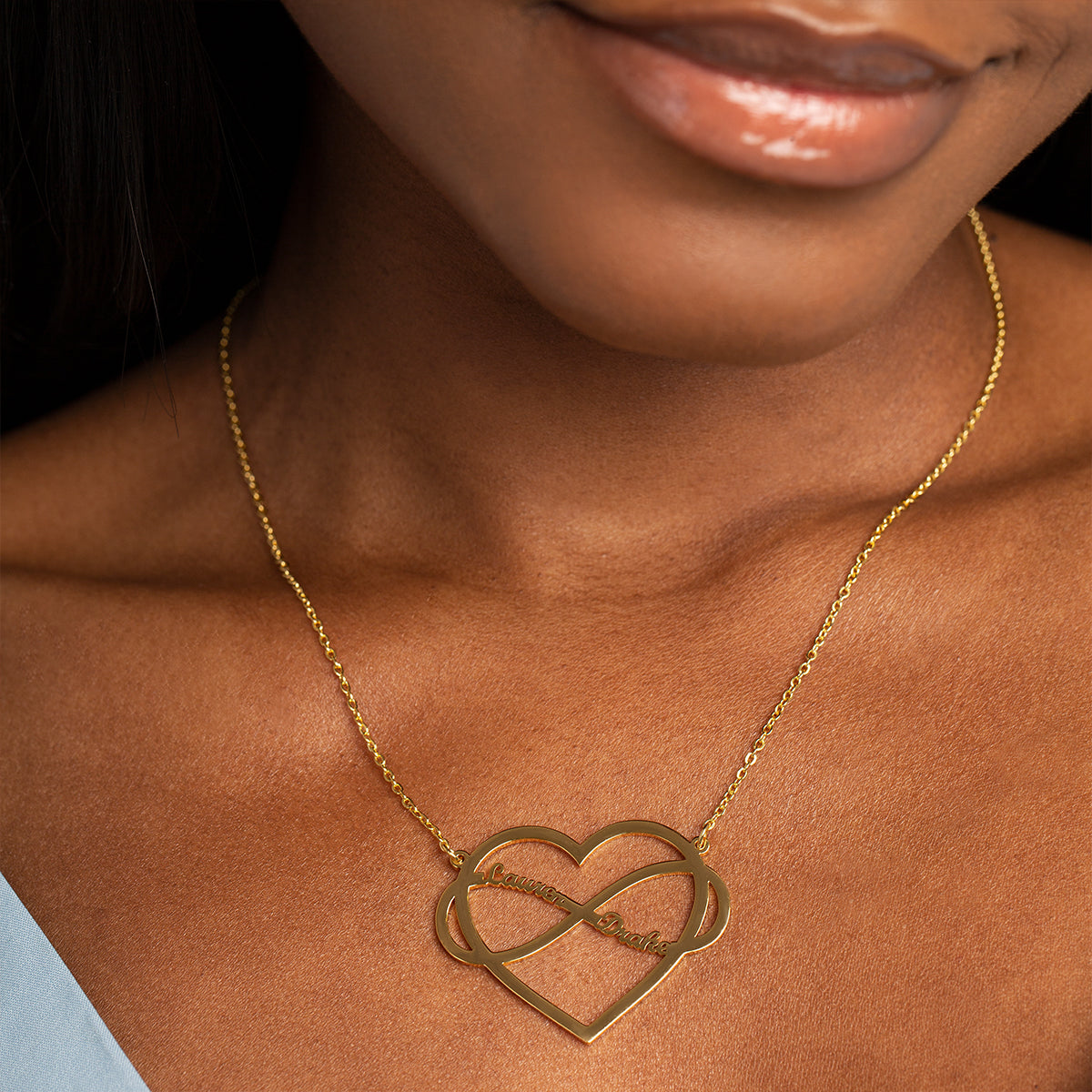 Infinity Love 2 Name Necklace